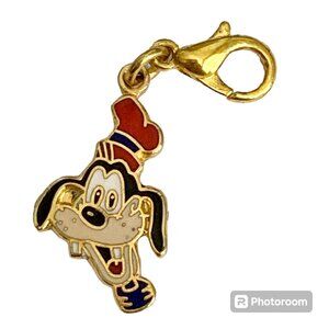 Vintage Disney Goofy Charm Clip On Zipper Pull Disneyana Dog Purse Backpack